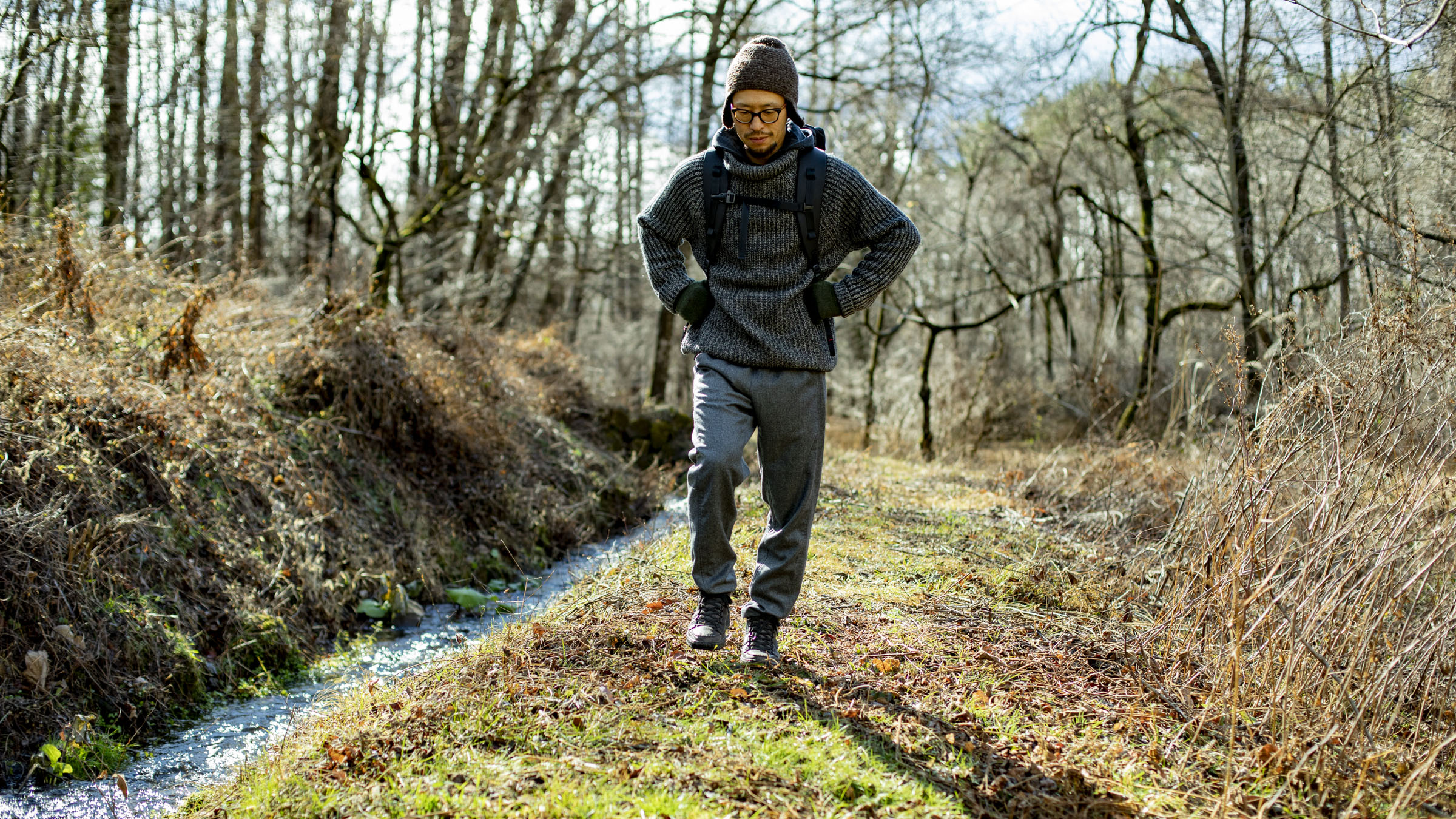 山と道 - Merino 5-Pocket Pants(Brick)メンズ