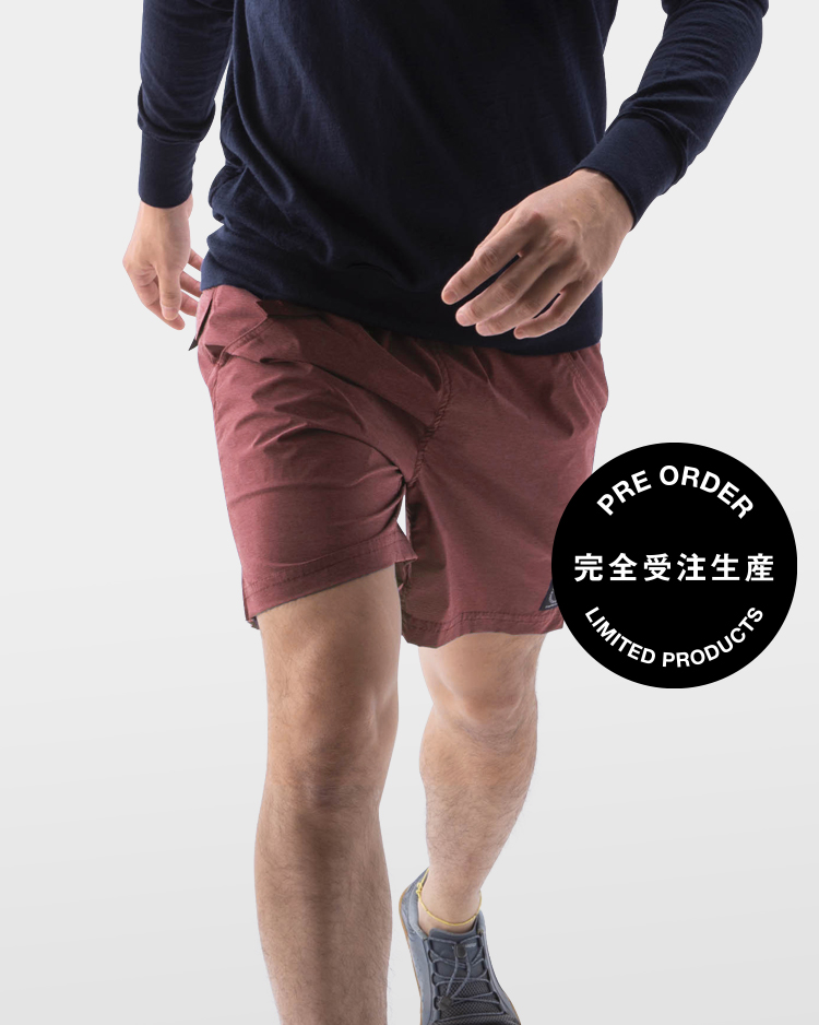 山と道 5-pocket shorts bordeaux サイズM - アウトドア