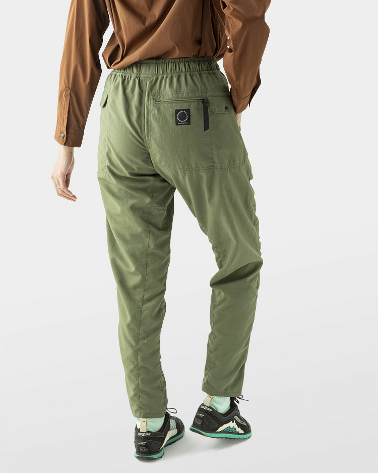 One Tuck 5-Pocket Pants (Women) M Olive | labiela.com