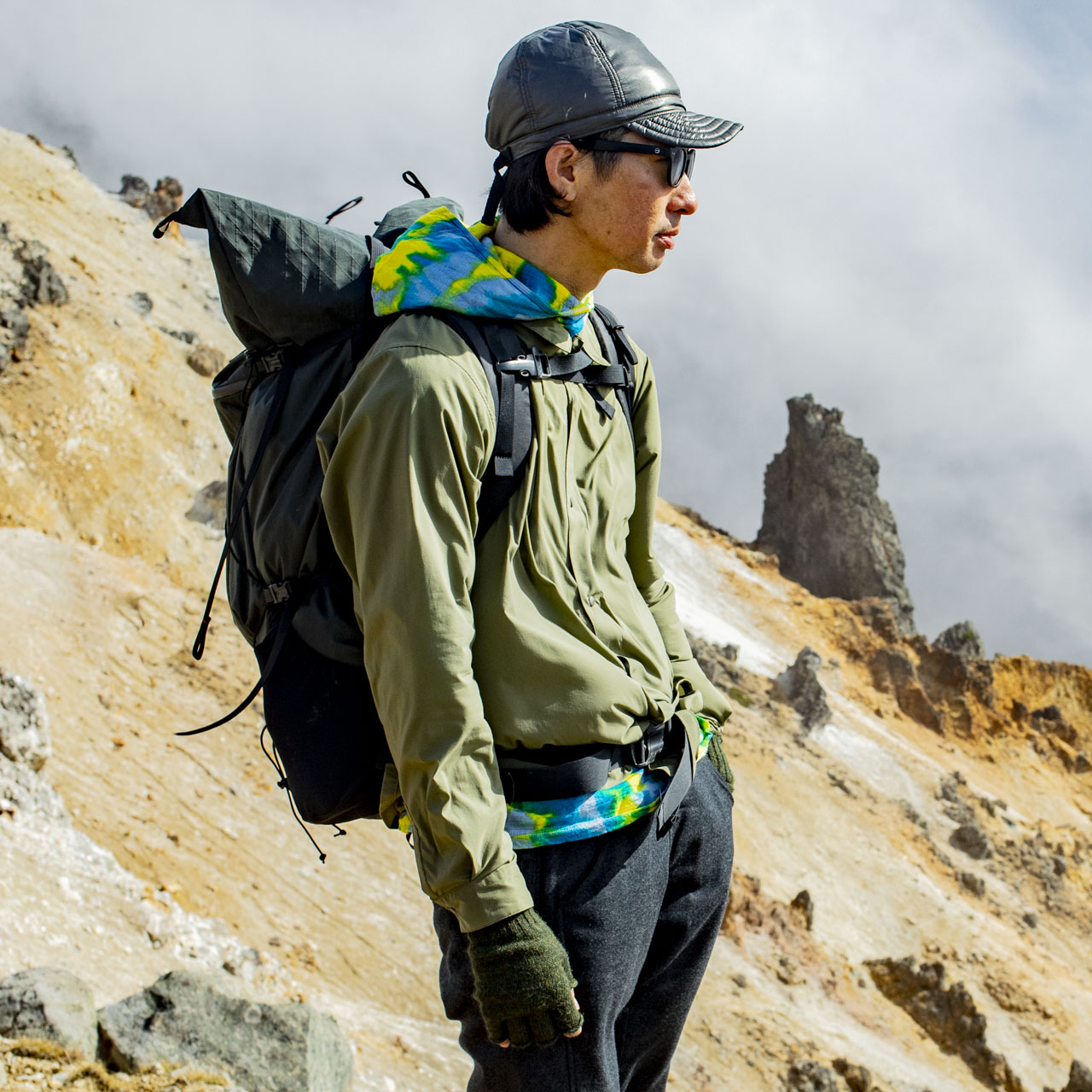 山と道 bamboo shirts dark olive - 登山用品