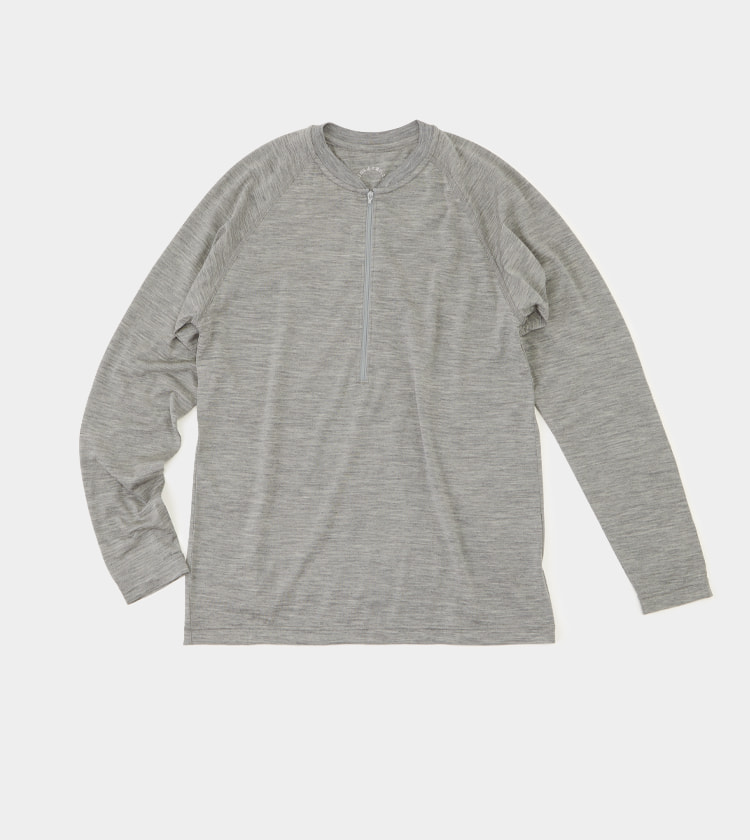 100% Merino Light Long Sleeve Zip C 2022 | 山と道 U.L. HIKE 