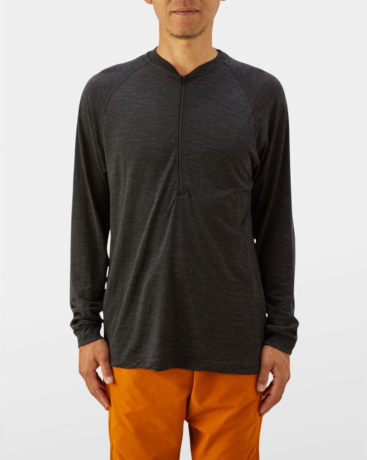 100% Merino Light Long Sleeve Zip C 2022 | Yamatomichi U.L. HIKE