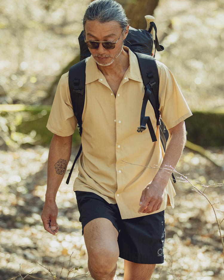 山と道 Bamboo Short Sleeve Shirt - Men Lサイズ - シャツ